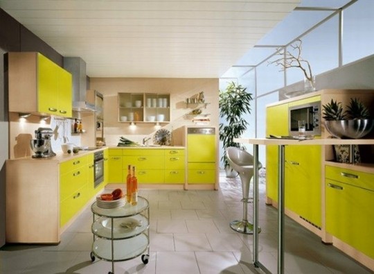 Желтый цвет на кухне