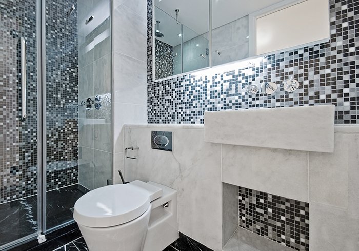 Ванная комната декорированная мозаикой