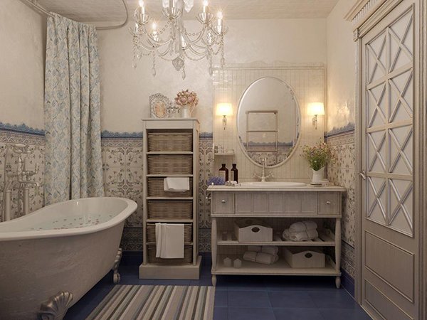 Фото интерьера ванной во французском стиле