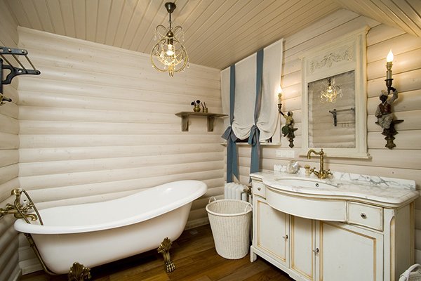Декор ванны в стиле прованс