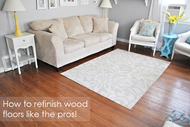 How to refinish wood floors like the pros for CHEAP! - www.classyclutter.net