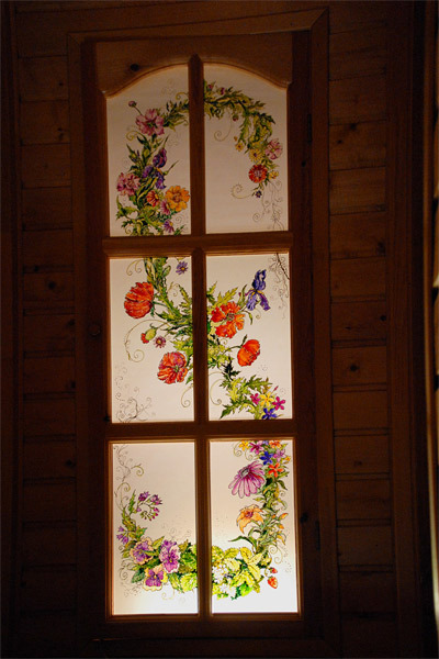 Создаем витражную роспись двери в дачном доме, фото № 19
