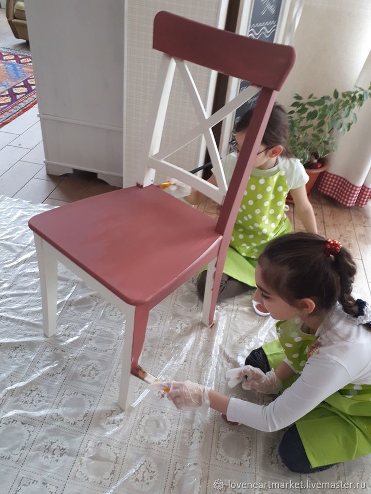 Декорируем стулья с помощью краски и трафаретов, фото № 6
