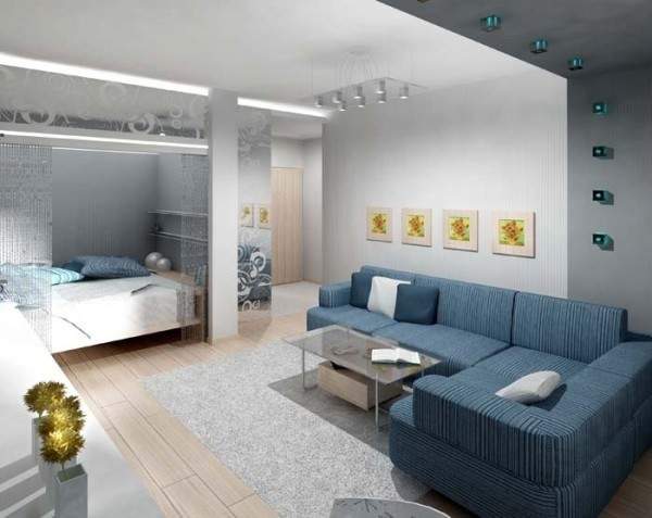 Дизайн однокомнатной квартиры: разделить на две зоны спальню и зал