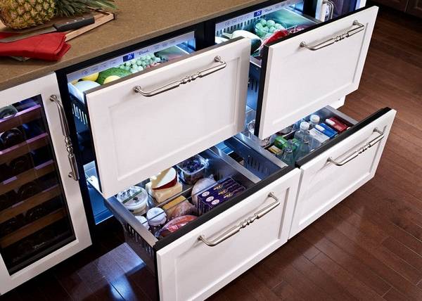дизайн маленькой кухни с холодильником, фото 35