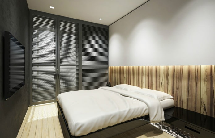 дизайн спальни в интерьере квартиры 45 квадратов