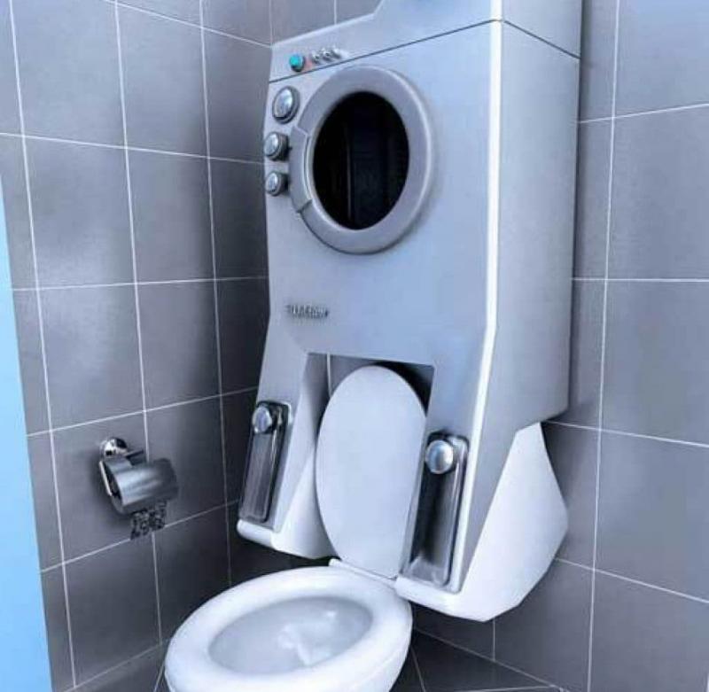 Стиральная машина в интерьере ванной (инновация) 1