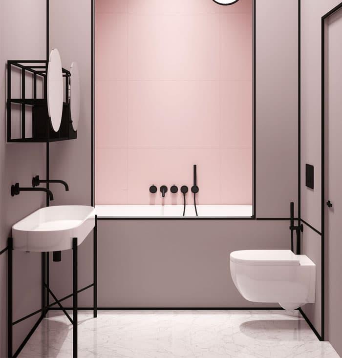 Цвет для ванной 2019 пудровый розовый 3