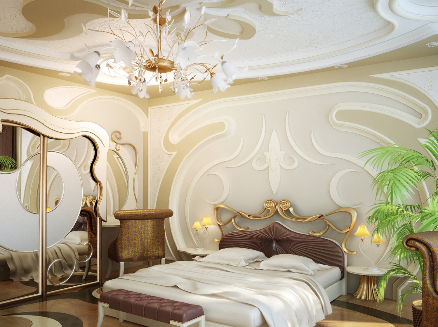 спальня в стиле модерн декор фото