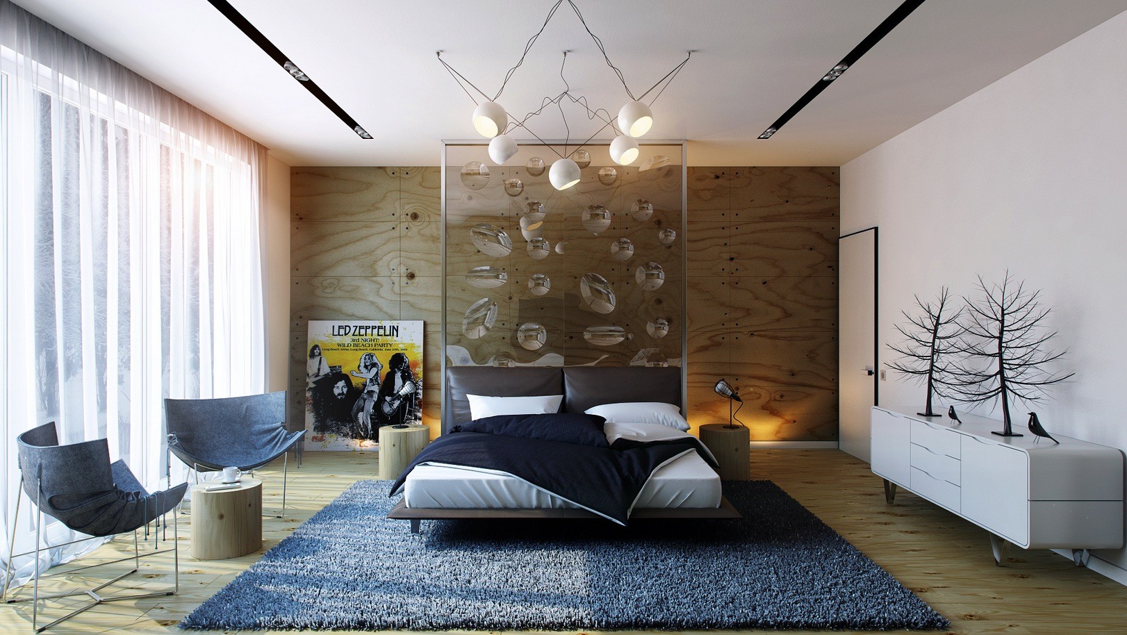 спальня в стиле модерн фото декора