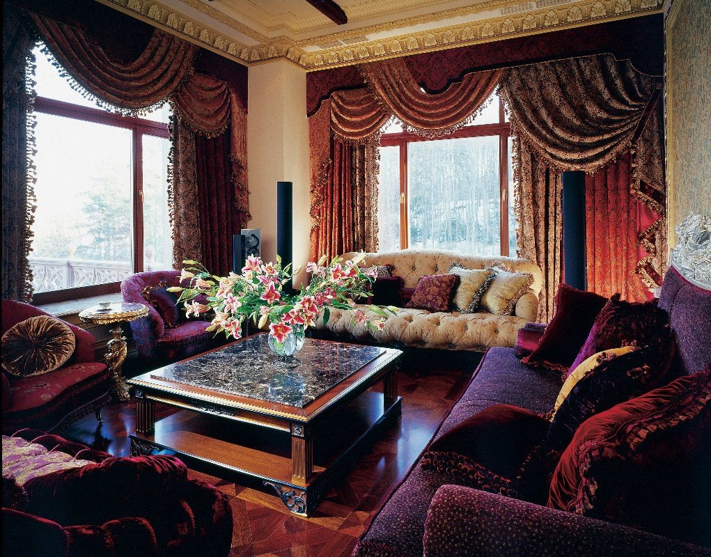 гостиная в стиле барокко декор