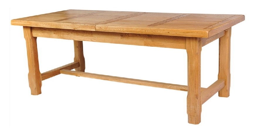 Деревянный раздвижной стол на массивных ножках