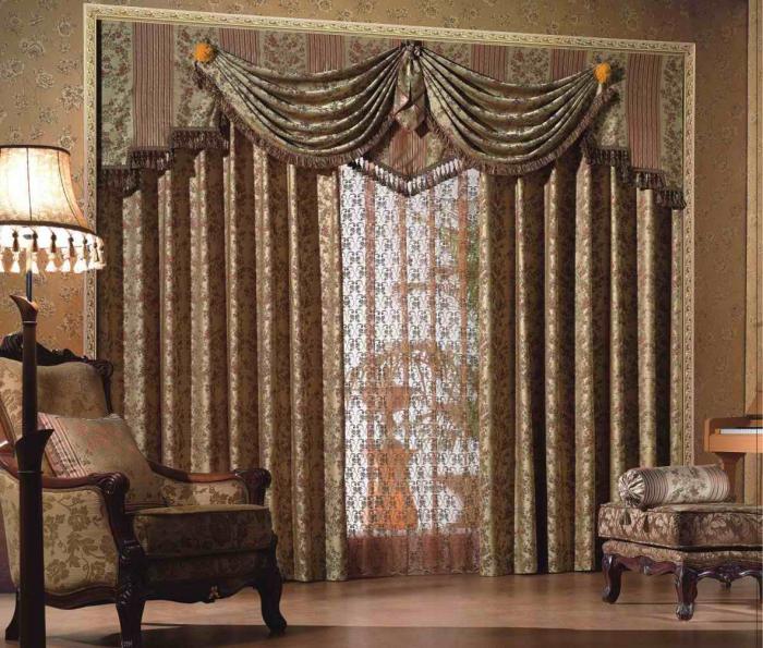 шторы для гостиной в классическом стиле 