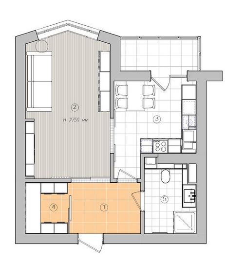 планировка квартиры 40 кв м