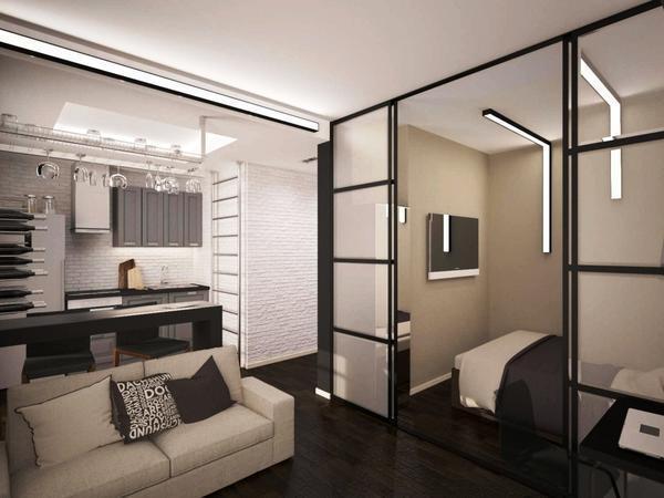 Отличным решением для маленькой квартиры станет совмещенная гостиная со спальней