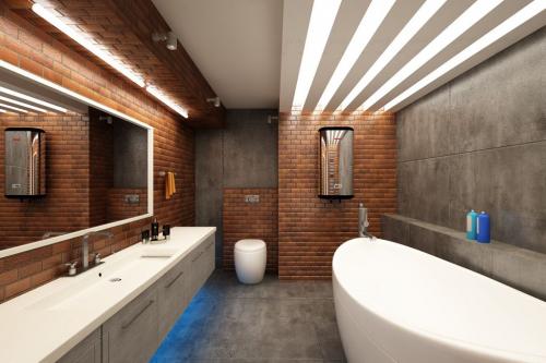 Ванная комната в стиле лофт. Характерные особенности стиля