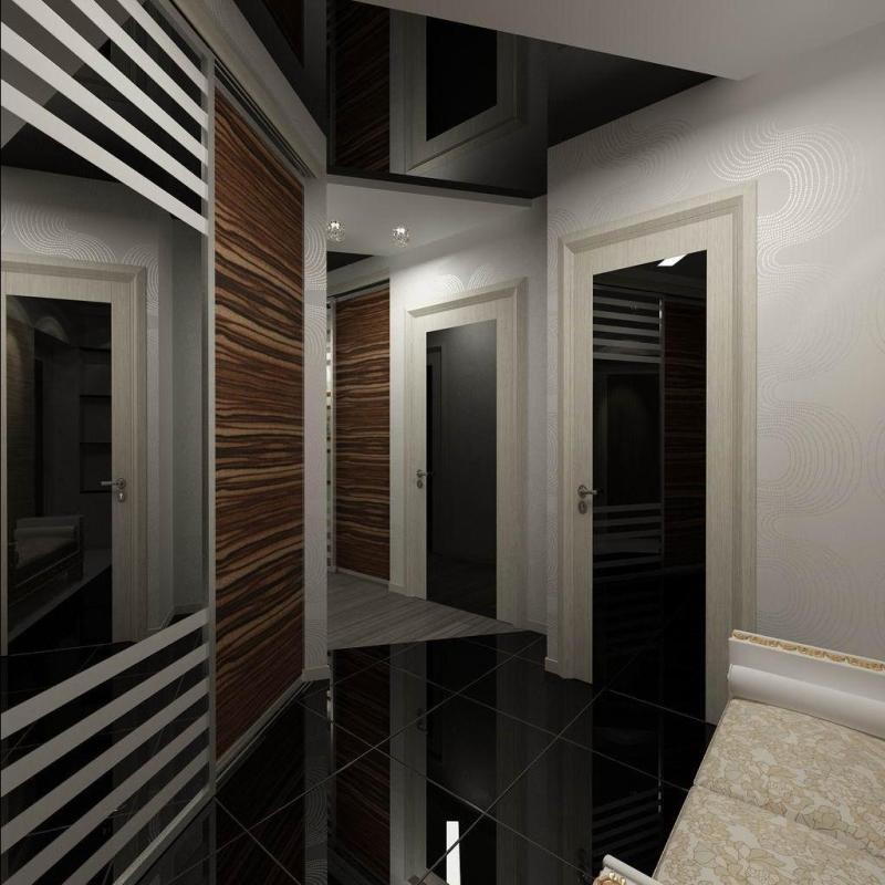 Если вы решили установить черный натяжной потолок в прихожей, тогда следует сперва тщательно продумать дизайн помещения