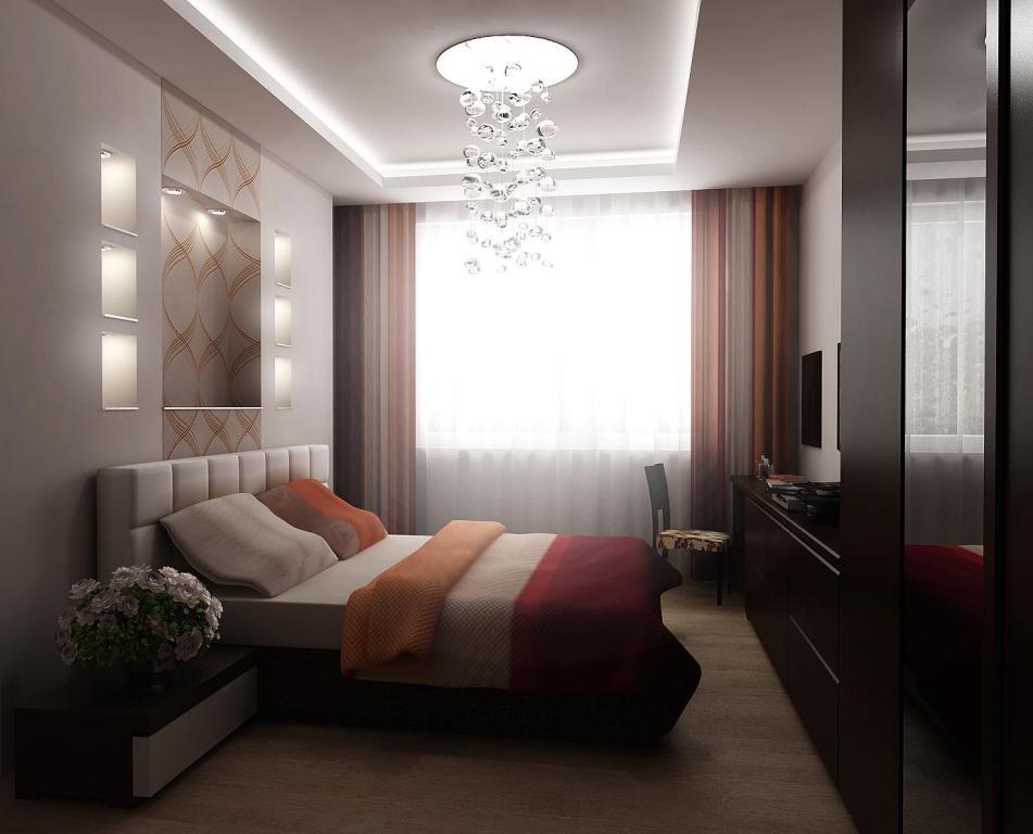 В спальную комнату маленьких размеров необходимо выбирать качественную мебель, учитывая габариты помещения