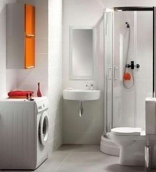 Правильно организовать пространство и сэкономить место в ванной можно при помощи шкафа над стиральной машиной