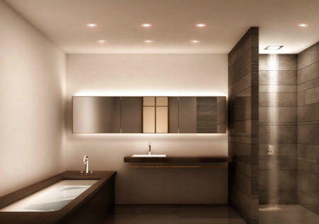 Стиль хай-тек поможет сделать ванную комнату современной, практичной и уникальной 