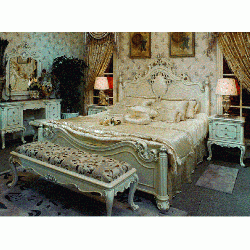 Китайская классическая кровать в спальный гарнитур в стиле барокко