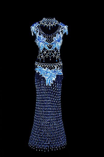 Платье сделанное из бисера-2