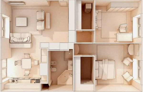 макет планировки квартиры 