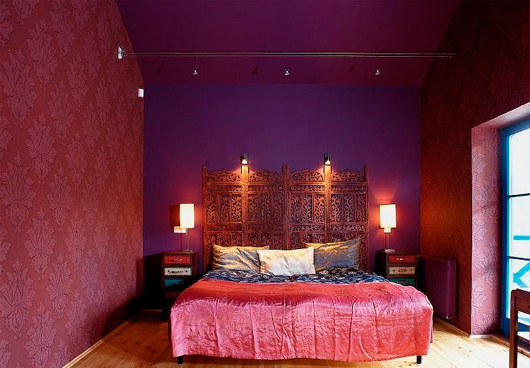 Спальня в красном стиле – восточное вдохновение