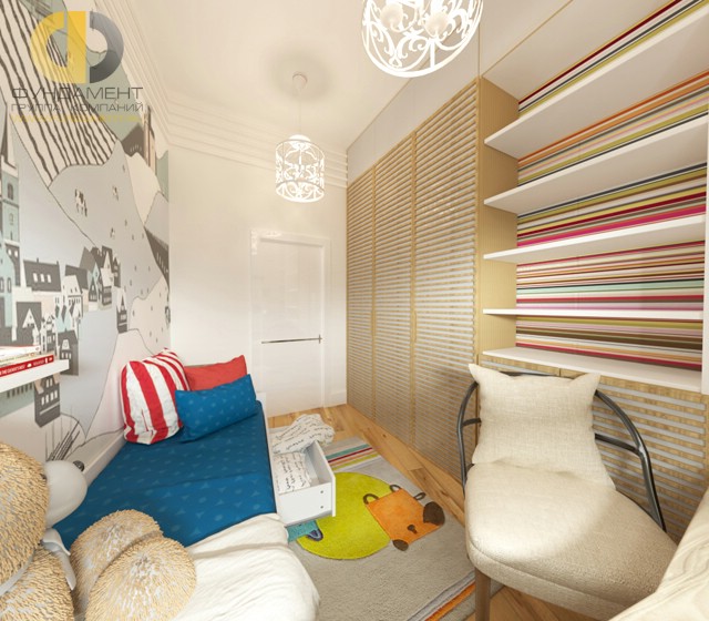 Дизайн детской комнаты для девочки. Фото интерьера в современном стиле