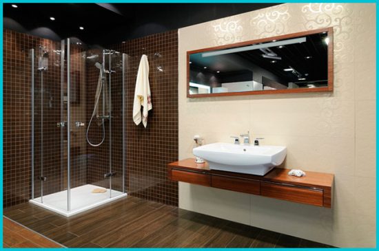 Дизайн коричневой ванной комнаты