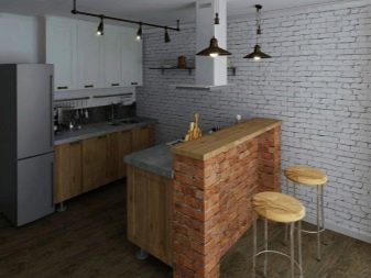 Дизайн кухни-гостиной с барной стойкой