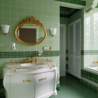 Как выбрать зеленую плитку для ванной?