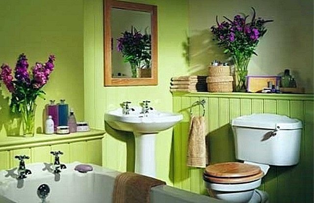 В наше время простое окрашивание ванных применяется не столь широко. Но при использовании качественных красок этот вариант тоже заслуживает всяческого внимания.