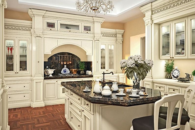 Кухня - Дизайн квартиры в классическом стиле