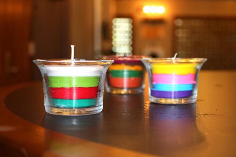 Разноцветные свечи - Декоративные свечи своими руками