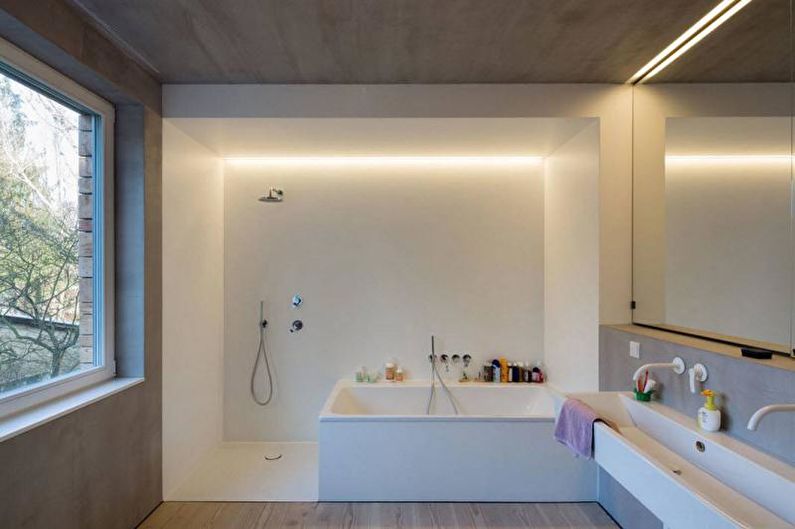 Ванная комната с душевой кабиной - дизайн интерьера фото