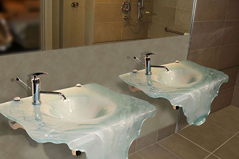 Стеклянные раковины для ванной комнаты