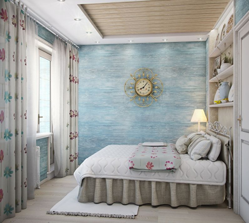 Дизайн маленькой спальни в стиле прованс - фото