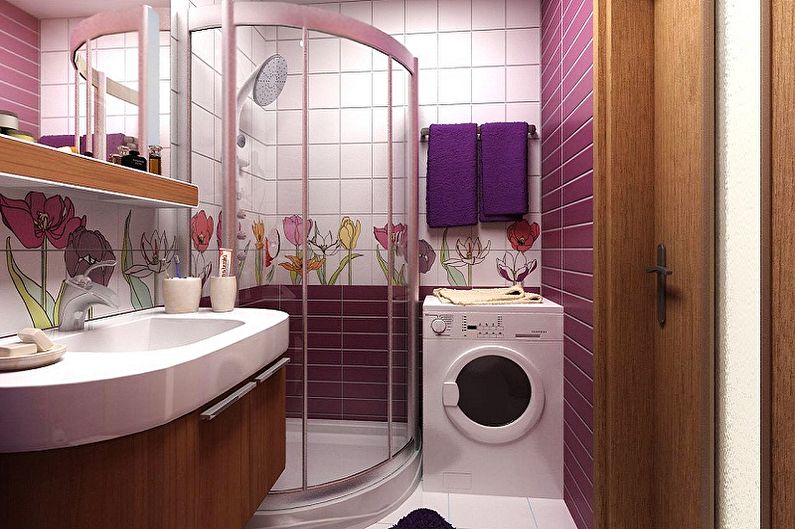 Дизайн ванной комнаты 3 кв.м. - Освещение и декор