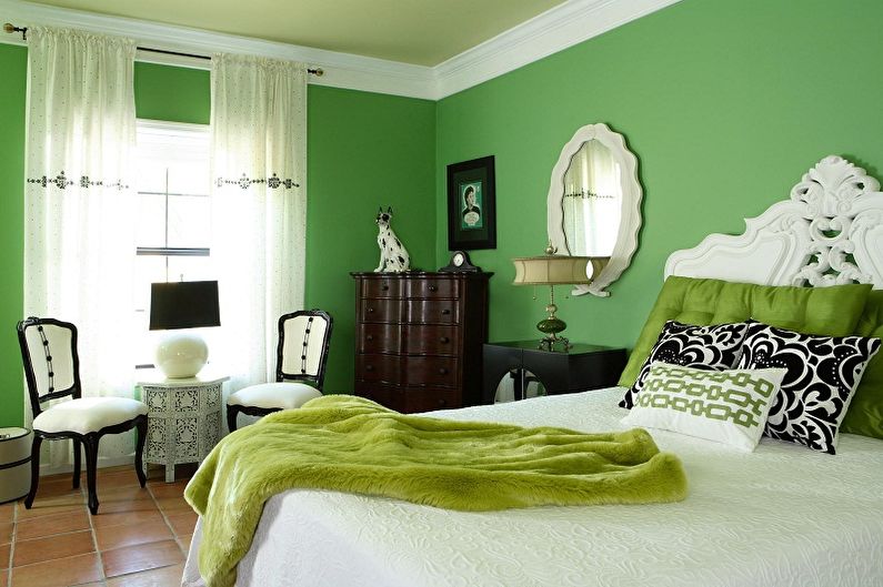 Зеленые обои для спальни - Цвет обоев для спальни