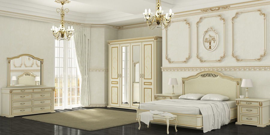 Элементы классического стиля для спальни (2)
