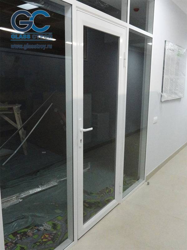Дверной модуль - стеклянная дверь одинарного прозрачного остекления
